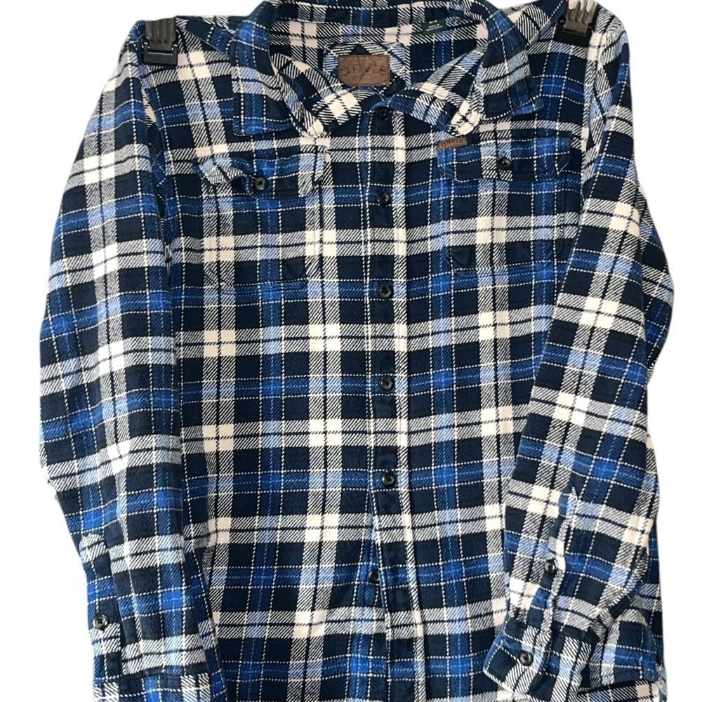 Levi's Blue and White Plaid Shirt